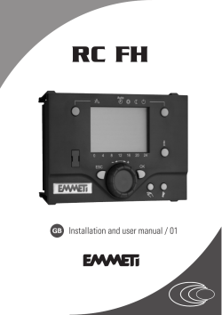 RC FH Installation and user manual / 01 GB