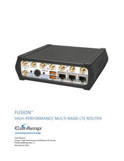 FUSION  HIGH-PERFORMANCE MULTI-BAND LTE ROUTER ™