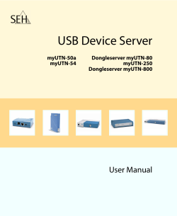 USB Device Server User Manual myUTN-50a Dongleserver myUTN-80