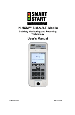 HOM™ S.M.A.R.T. Mobile IN- User’s Manual Sobriety Monitoring and Reporting
