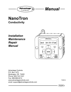 Manual NanoTron Installation Maintenance