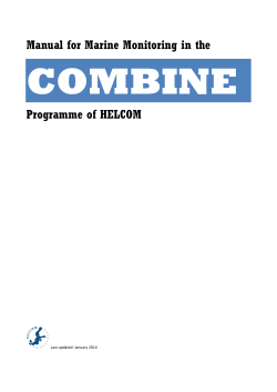 COMBINE  Manual for Marine Monitoring in the Programme of HELCOM