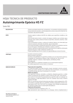 Autoimprimante Epóxico HS FZ HOJA TECNICA DE PRODUCTO Serie 100