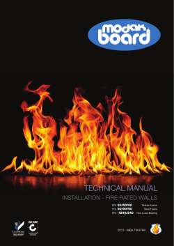 TECHNICAL MANUAL INSTALLATION - FIRE RATED WALLS 60/60/60 90/90/90