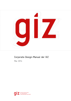 Corporate-Design-Manual der GIZ Mai 2014
