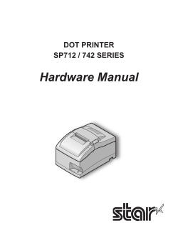 Hardware Manual DOT PRINTER SP712 / 742 SERIES