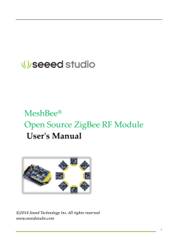 MeshBee Open Source ZigBee RF Module User's Manual