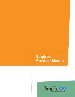 Empire’s Provider Manual CHAPTER 1