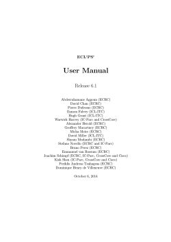 User Manual Release 6.1 ECL PS