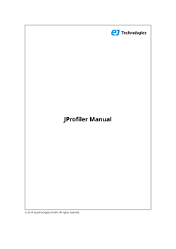 JProfiler Manual © 2014 ej-technologies GmbH. All rights reserved.