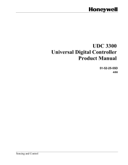 UDC 3300 Universal Digital Controller Product Manual 51-52-25-55D