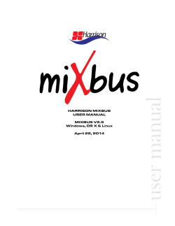 user manual HARRISON MIXBUS USER MANUAL MIXBUS V2.5