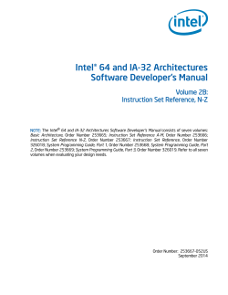 Intel® 64 and IA-32 Architectures Software Developer’s Manual Volume 2B: