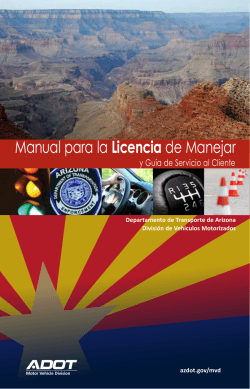 Licencia  y Guía de Servicio al Cliente Departamento de Transporte de Arizona