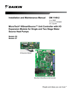 Installation and Maintenance Manual  OM 1149-2 MicroTech