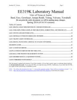 EE319K Laboratory Manual