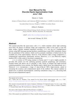 User Manual for the Discrete Dipole Approximation Code 1.3b4