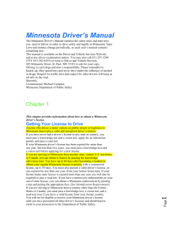 Minnesota Driver’s Manual