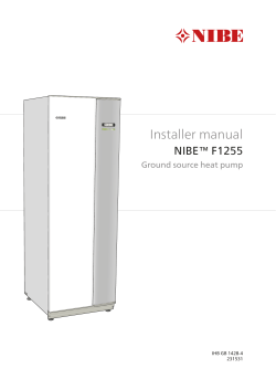 Installer manual NIBE™ F1255 Ground source heat pump IHB GB 1428-4