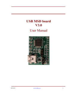 USB MSD board V3.0 User Manual