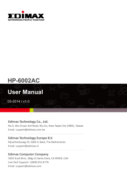 HP-6002AC User Manual 03-2014 / v1.0