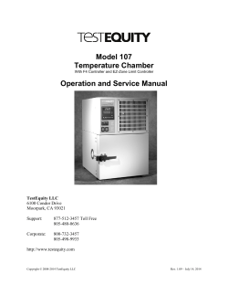 Model 107 Temperature Chamber Operation and Service Manual