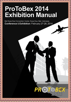 ProToBex 2014 Exhibition Manual Conference