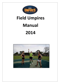 Field Umpires Manual 2014