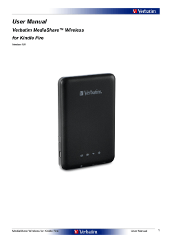 User Manual  ™ Wireless Verbatim MediaShare