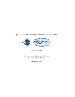 Space Weather Modeling Framework User Manual Code Version 2.4