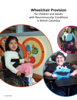 Wheelchair Provision  for Children and Adults with Neuromuscular Conditions