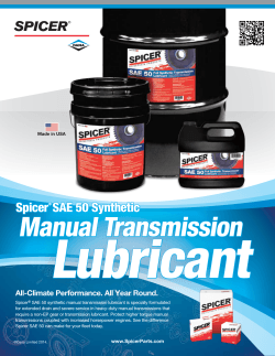 Lubricant Manual Transmission Spicer SAE 50 Synthetic