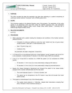 CEPCP EMS Policy Manual Created:  January 2012 6.6