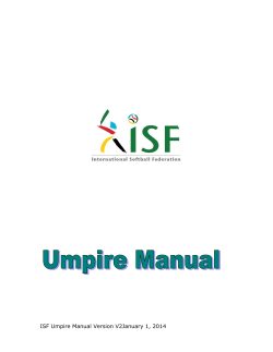 ISF Umpire Manual Version V2January 1, 2014