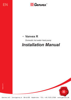 · Installation Manual EN Vanvex R