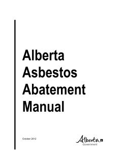 Alberta Asbestos Abatement Manual