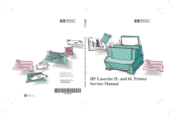HP LaserJet 5L and 6L Printer Service Manual *C3990-90991* Manual Part No.