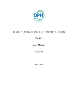Stage 1 User Manual Release 1.0