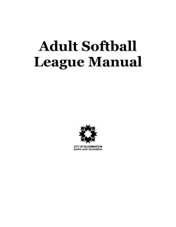 Adult Softball League Manual