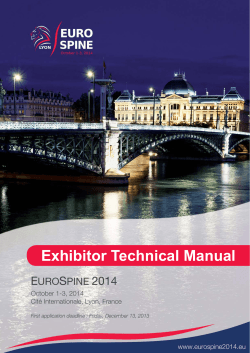 Exhibitor Technical Manual fjkldsjflkjdsqklfjdsqjfmjds kldsjflkjdsqkldsqjfmjds 1
