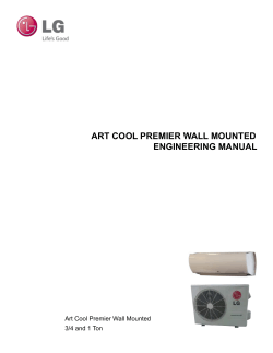 art Cool prEMiEr Wall MountEd EnginEEring Manual Art Cool Premier Wall Mounted