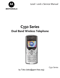 2 C350 Series Dual Band Wireless Telephone Level 1 and 2 Service Manual