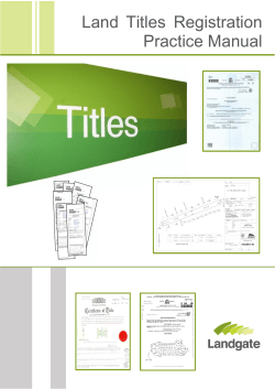 Land  Titles  Registration Practice Manual