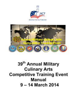 39 Annual Military Culinary Arts