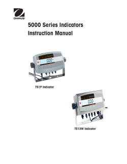 5000 Series Indicators Instruction Manual T51P Indicator T51XW Indicator