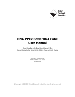 DNA-PPCx PowerDNA Cube User Manual Architecture &amp; Configration of the
