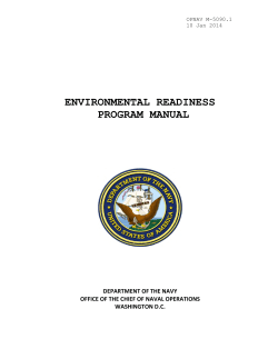 ENVIRONMENTAL READINESS PROGRAM MANUAL  DEPARTMENT OF THE NAVY
