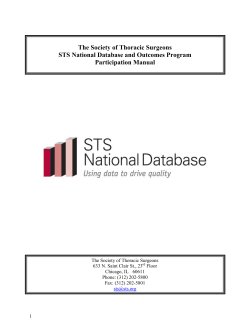 The Society of Thoracic Surgeons STS National Database and Outcomes Program