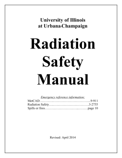 Radiation Safety Manual University of Illinois