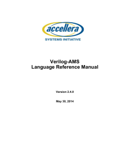 Verilog-AMS Language Reference Manual Version 2.4.0 May 30, 2014